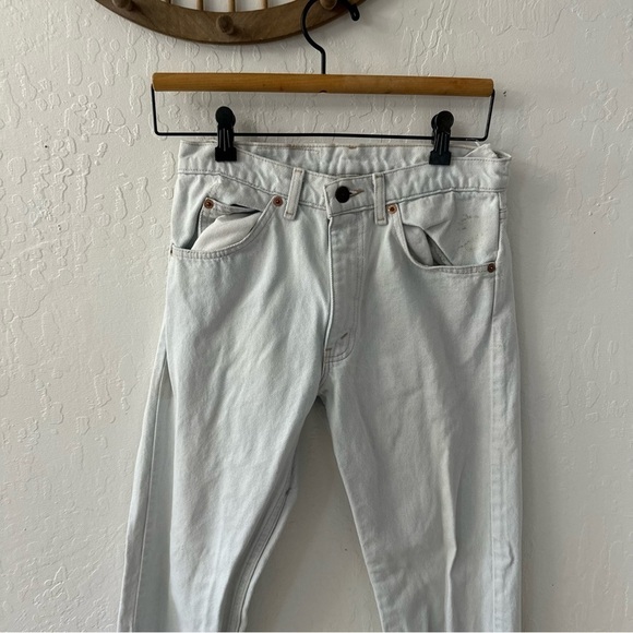 Vintage Levi’s Cream Orange Tab 550 29x34 Jeans - Picture 2 of 13